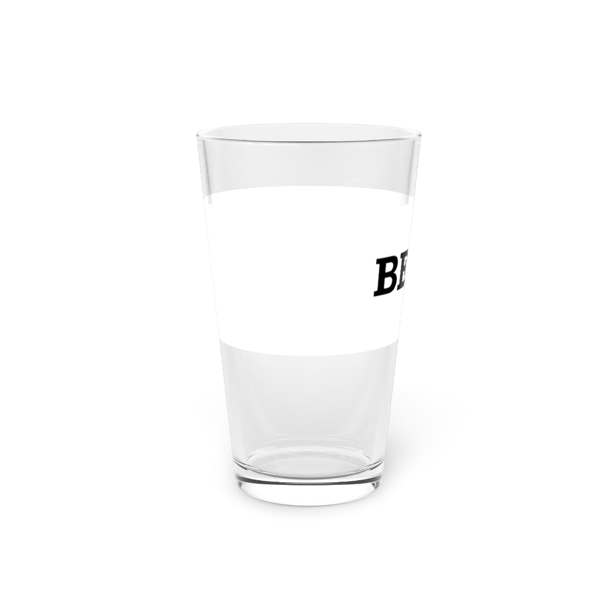 Generic Beer Pint Glass - Traditional Black on White Generic Brand Beer!