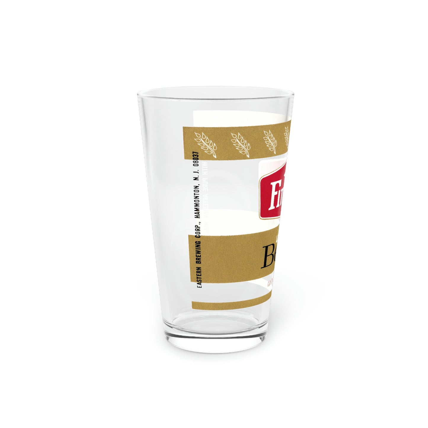 Finast Lager Beer Pint Glass, Eastern Brewing Co, Hammonton NJ