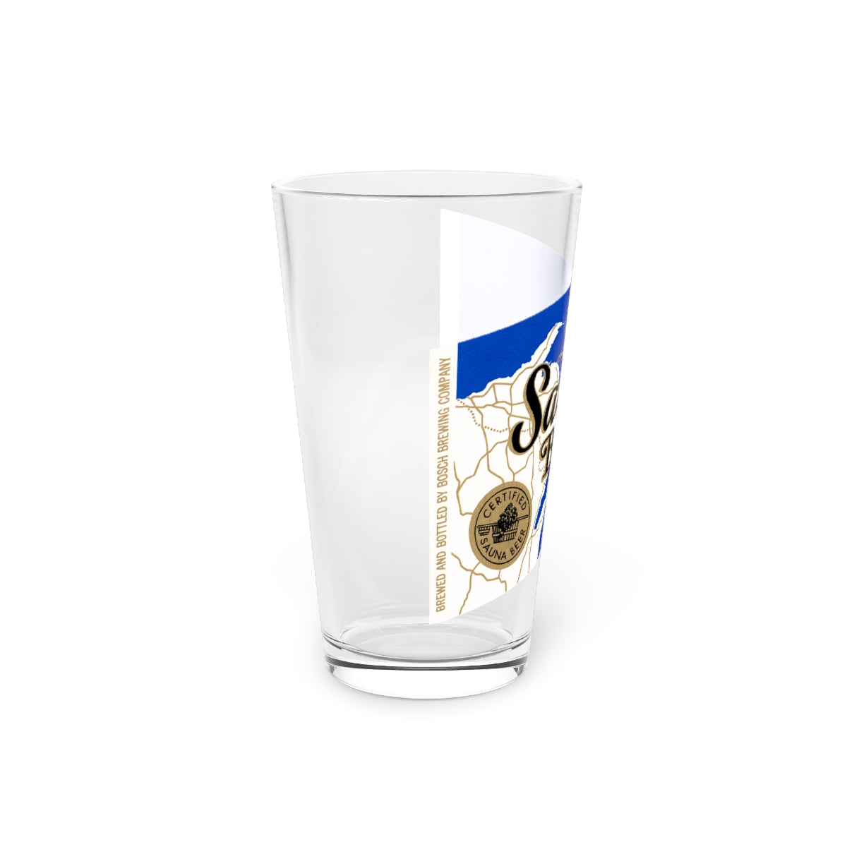Bosch Brewing Pint Glass, Finnish Sauna Beer, Houghton Michigan Upper Peninsula