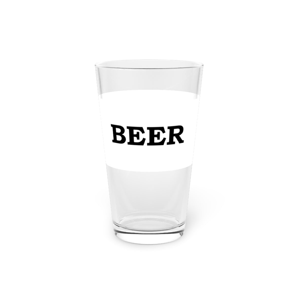 Generic Beer Pint Glass - Traditional Black on White Generic Brand Beer!