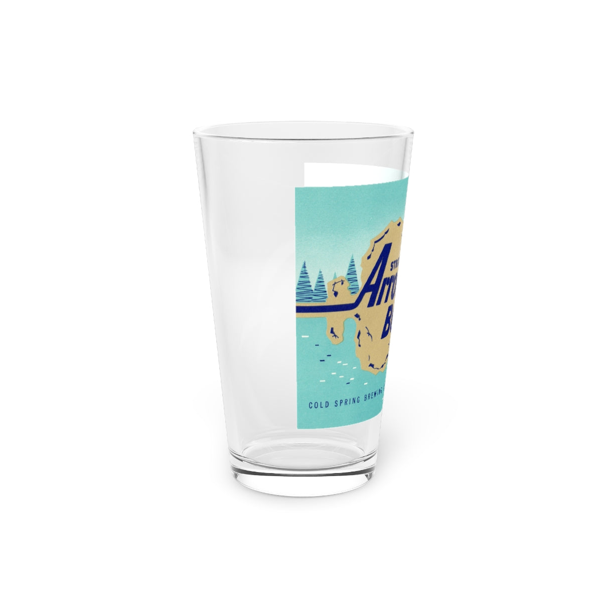 Arrowhead Beer Pint Glass, Cold Spring Minnesota Brewing Co, Closed
