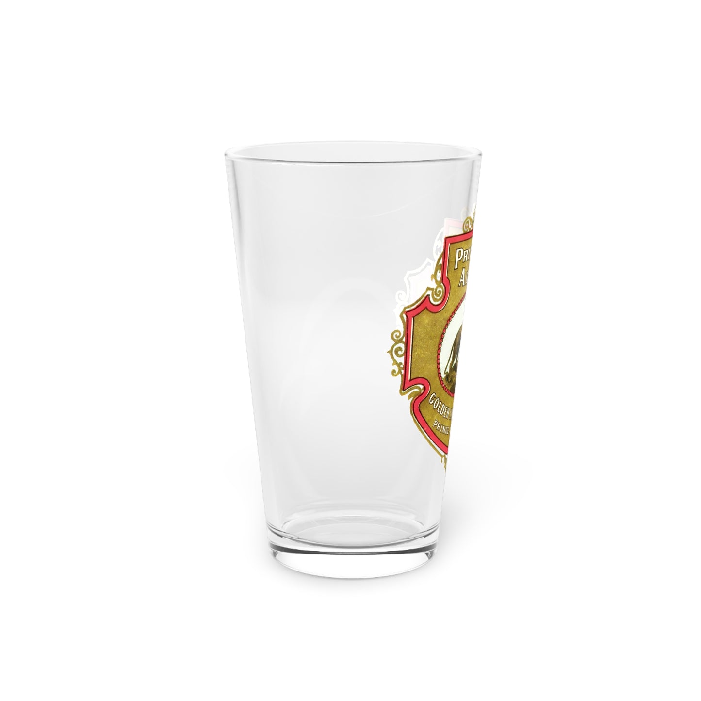 Prince Albert Beer, Golden Lion Brewing Pint Glass, Prince Albert, Saskatchewan, Canada 1895-1916