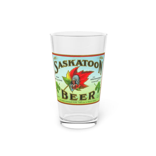 Historic Saskatoon Beer, Saskatoon Brewing Co., Pint Bar Glass, Saskatoon, Saskatchewan, Canada