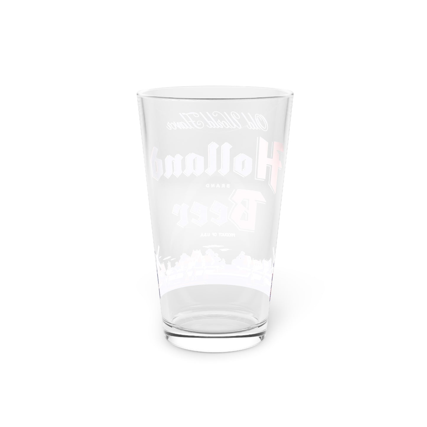 Holland Beer Pint Glass, Maier Brewing, Los Angeles CA, Dutch Netherlands