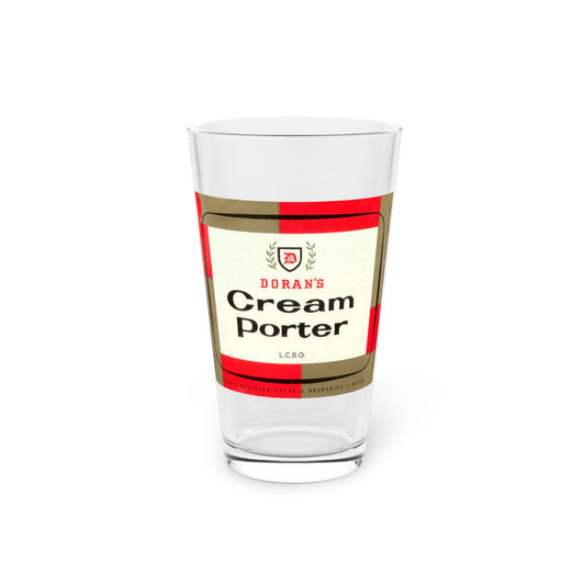 Dorans Northern Ontario Breweries Cream Porter Beer Bar Pint Glass, Northern Ontario, Canada