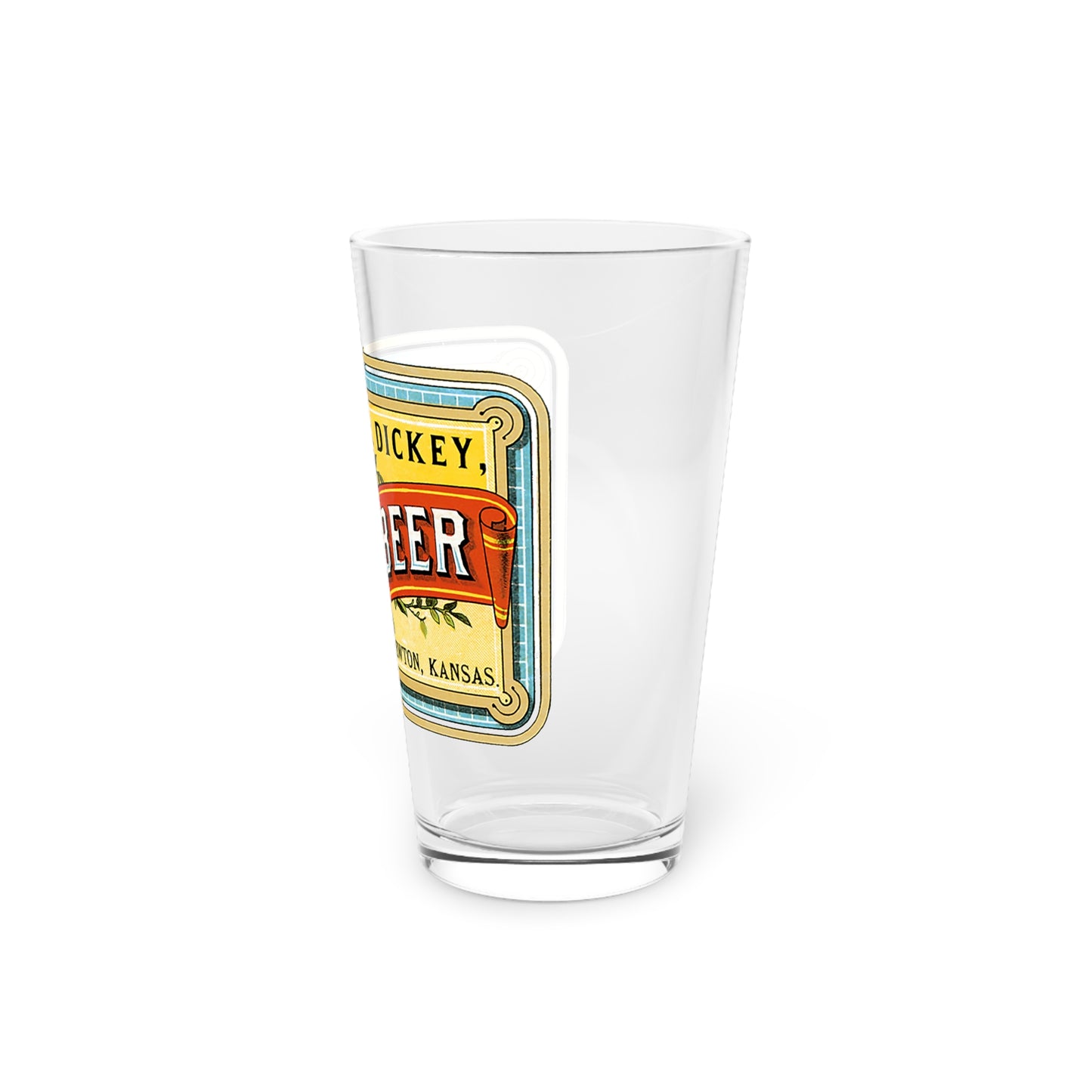 J.B. Dickey's Famous Celebrated Root Beer, Newton KS Pint Glass, Wichita Harvey Kansas