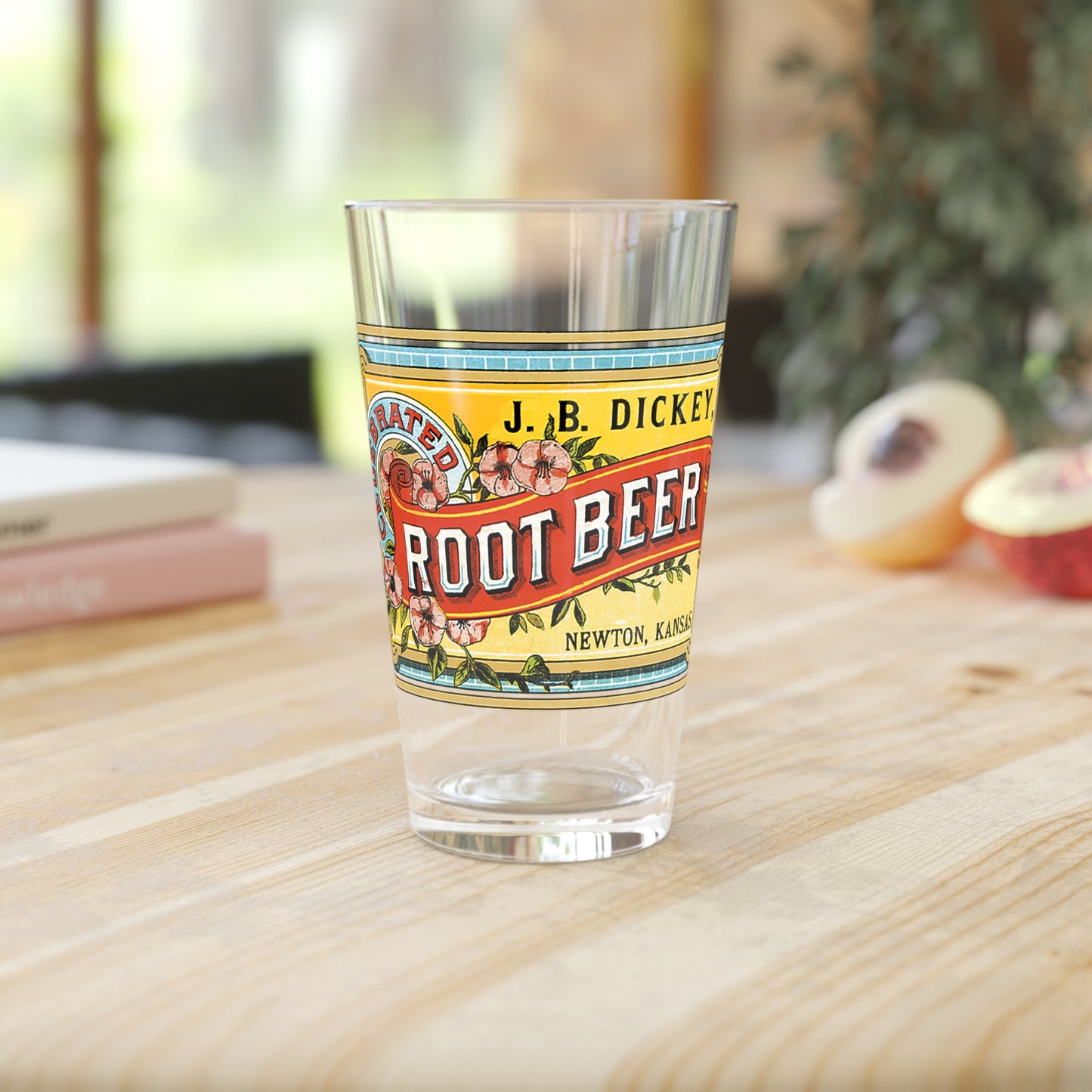 J.B. Dickey's Famous Celebrated Root Beer, Newton KS Pint Glass, Wichita Harvey Kansas