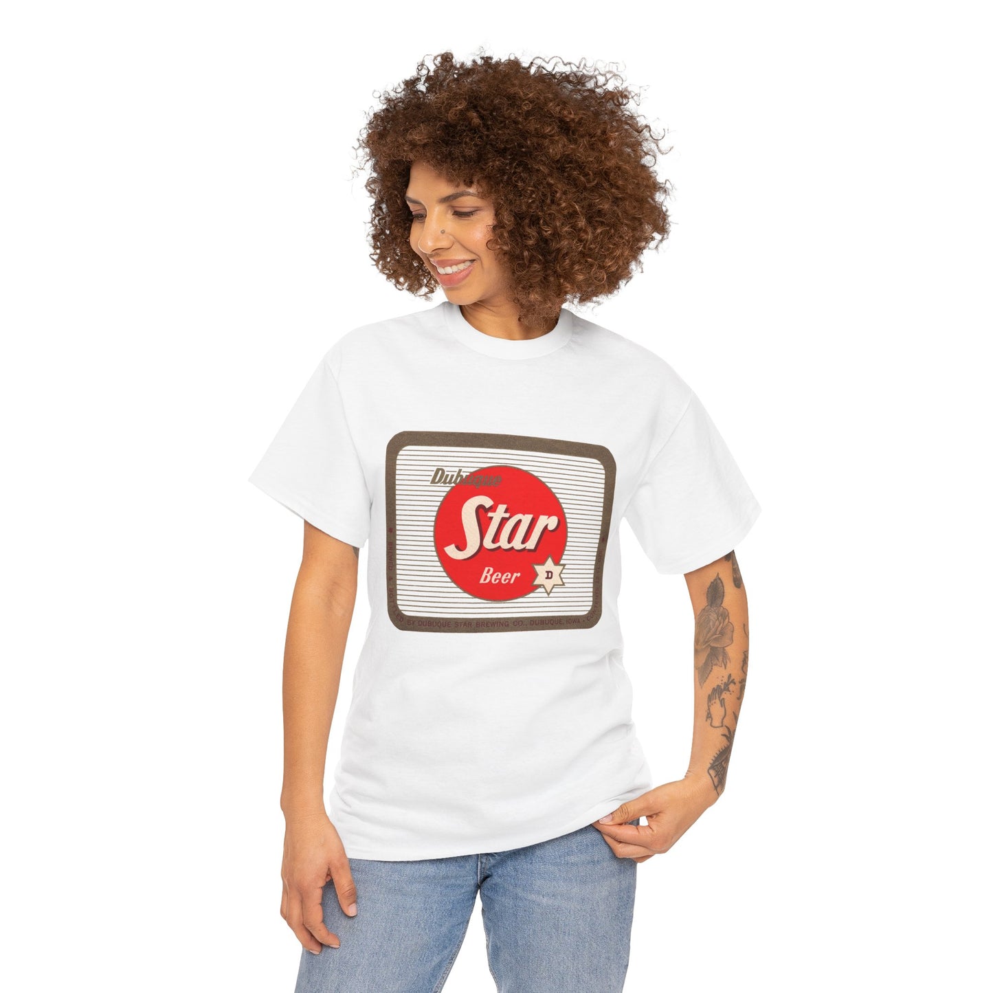 Dubuque Star Beer T-Shirt, Dubuque Iowa Historic Brewery Shirt, Vintage Beer Logo Tee