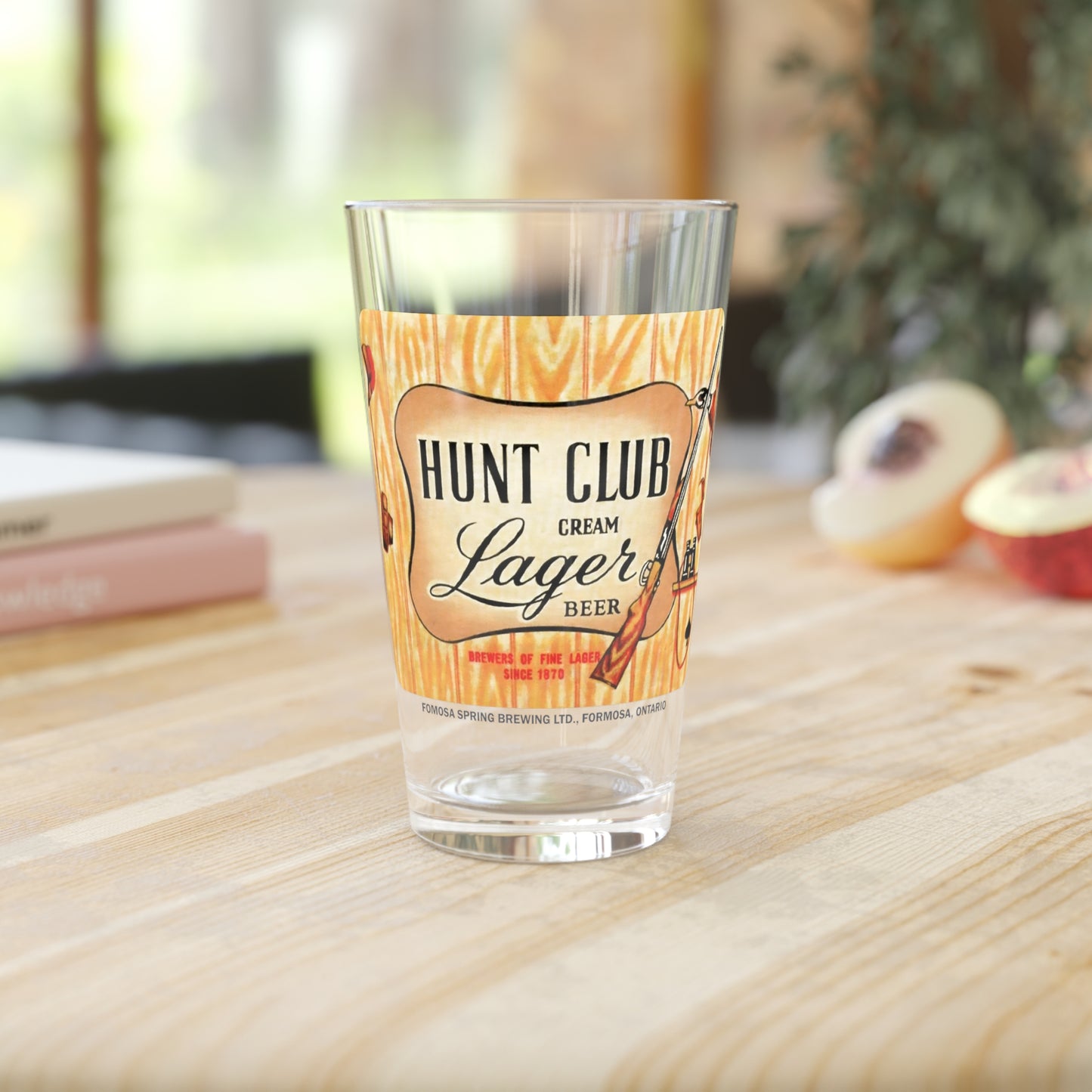 Historic Hunt Club Cream Lager Beer Pint Glass, Formosa Springs, Ontario, Canada 1927-1970