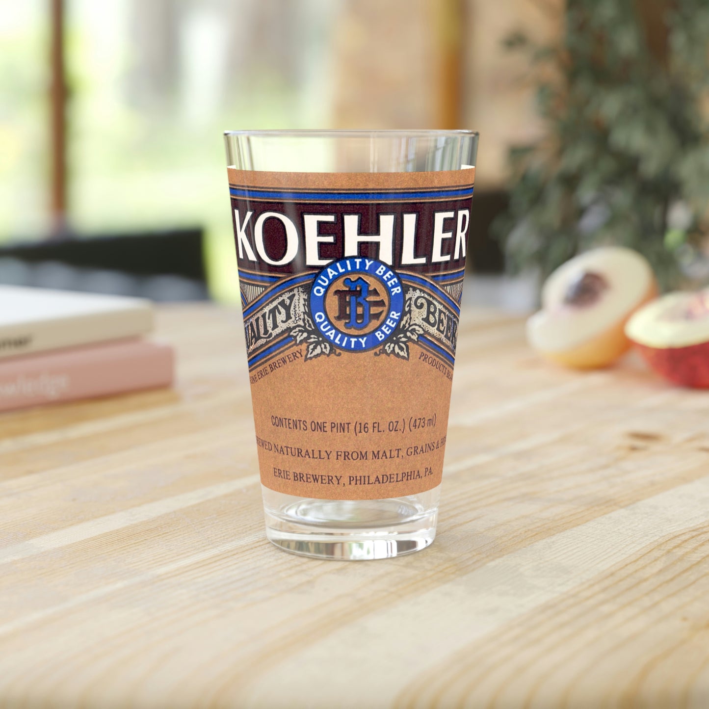 Koehler Beer Pint Glass, The Eagle Erie Brewing Co., Philadelphia Pennyslvania