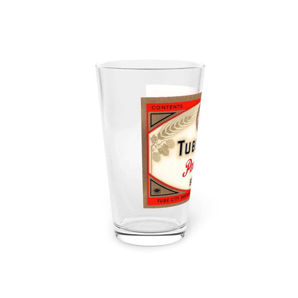 Tube City Premium Beer Pint Glass, Tube City Brewing Co., McKeesport PA