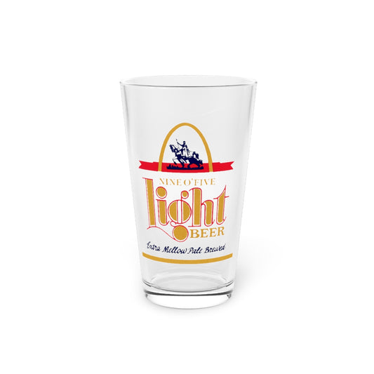 Nine O' Five 905 Light Beer, Pint Glass with vintage Extra Mellow 1977 Label