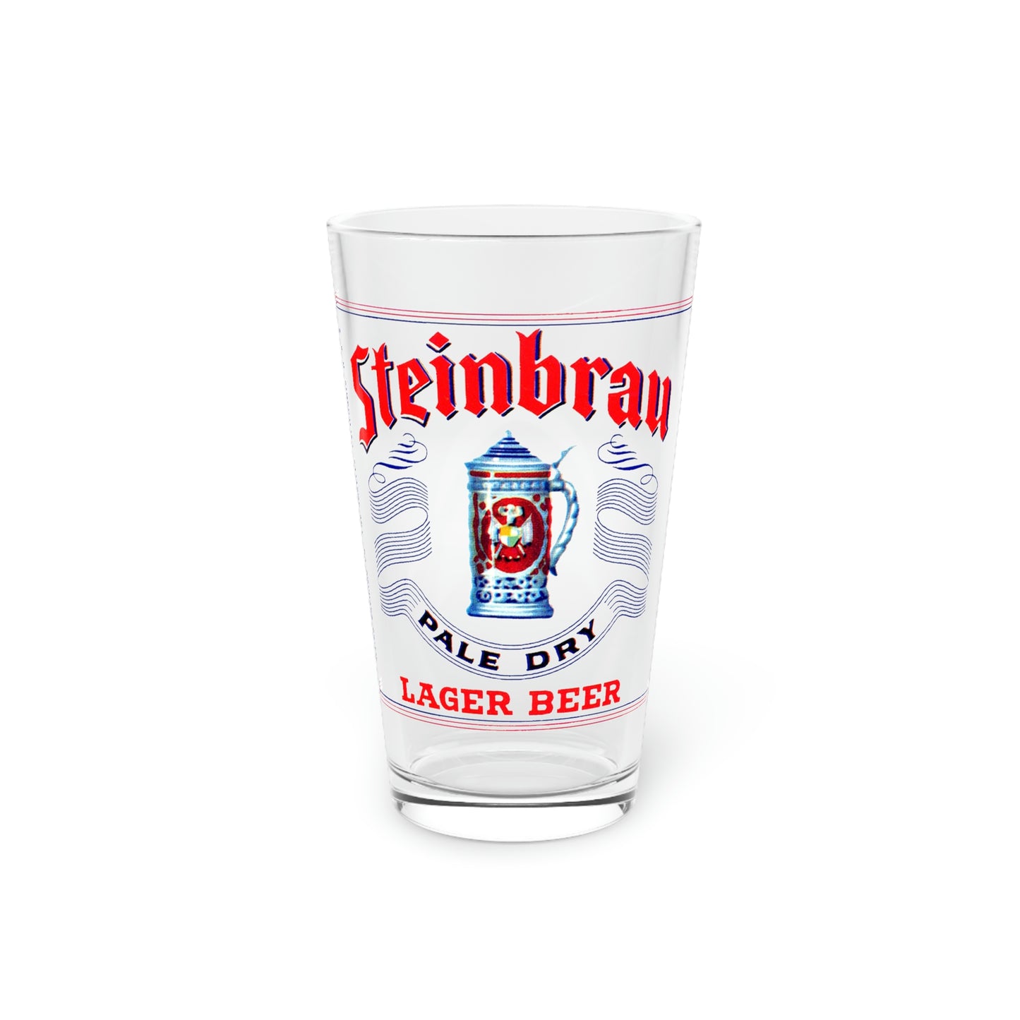 Steinbrau German Lager Beer Pint Glass, Maier Brewing Co., Los Angeles CA