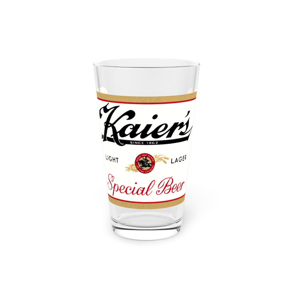 Kaier's Lager Special Beer, Mahanoy City, Reading PA Brewery ~ Retro Pint Glass