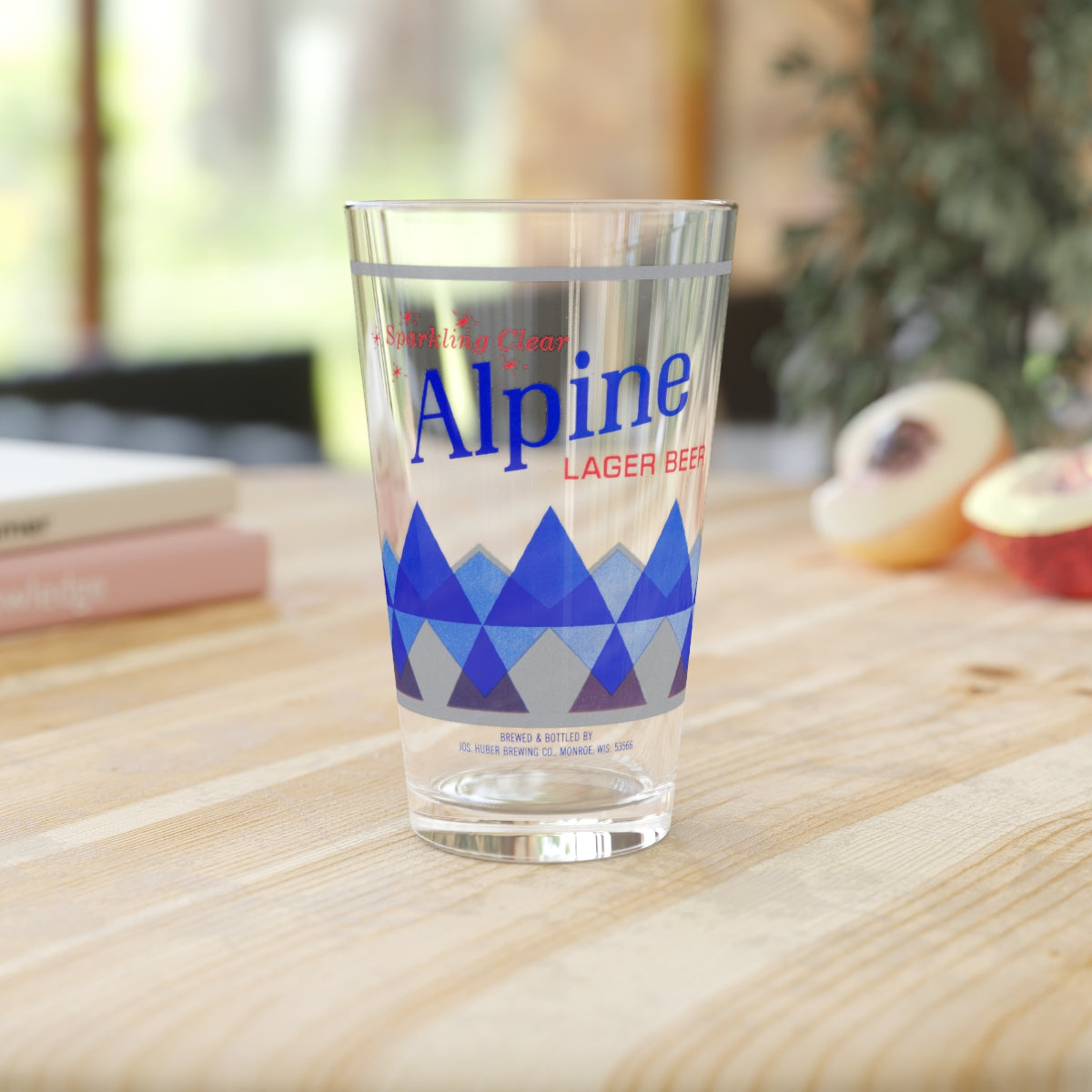 Vintage Alpine Lager Beer Pint Glass ~ New from Original Label