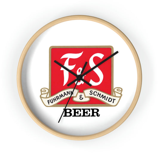 F&S BEER Wall Clock, Historic Fuhrmann and Schmidt Brewery, Shamokin PA, Closed.