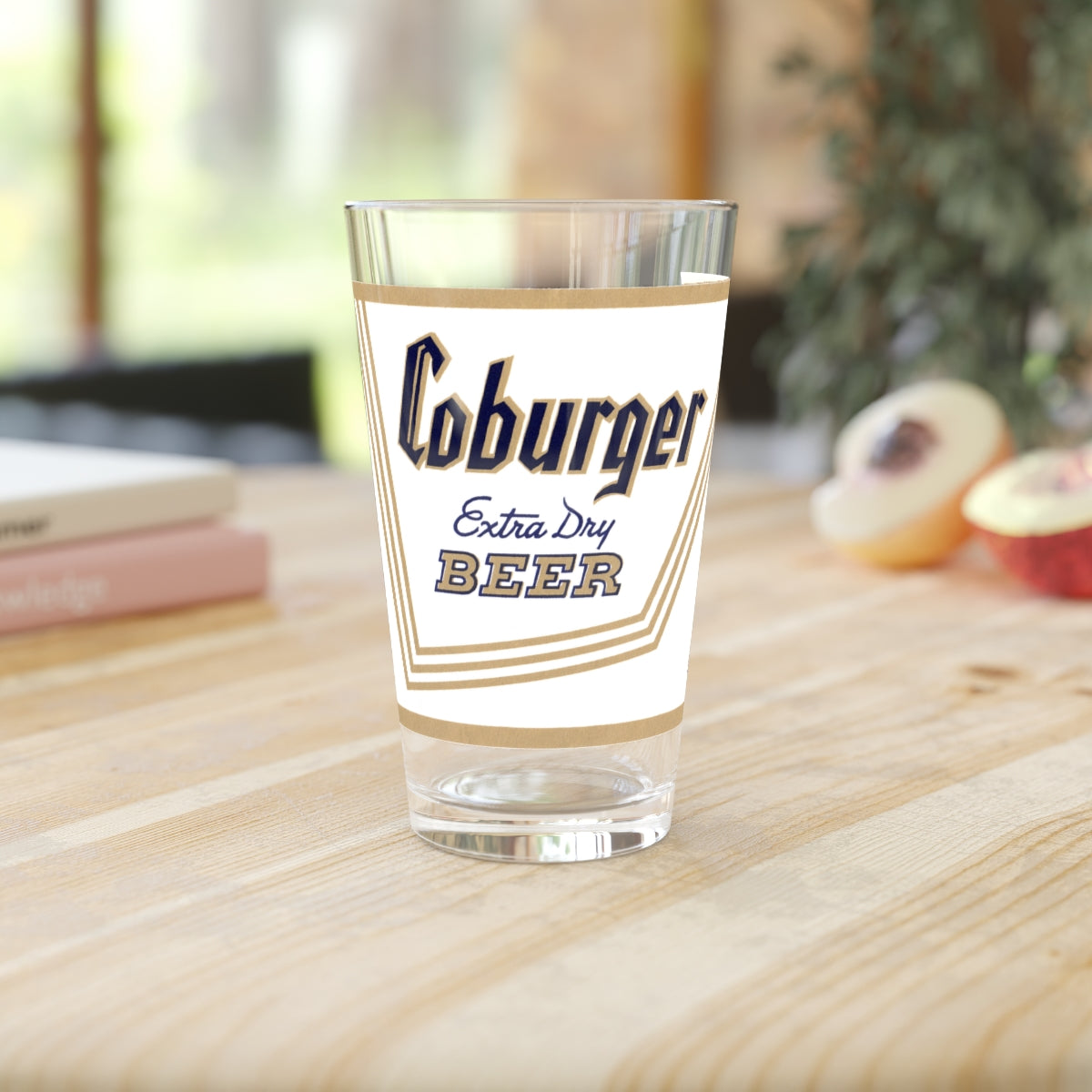 Coburger Extra Dry Beer, Horlacher Brewing, Retro Allentown PA Pint Glass