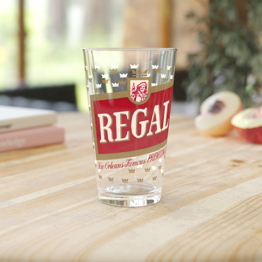 Regal New Orleans Famous Premium Beer Pint Glass reproduced with Vintage Label