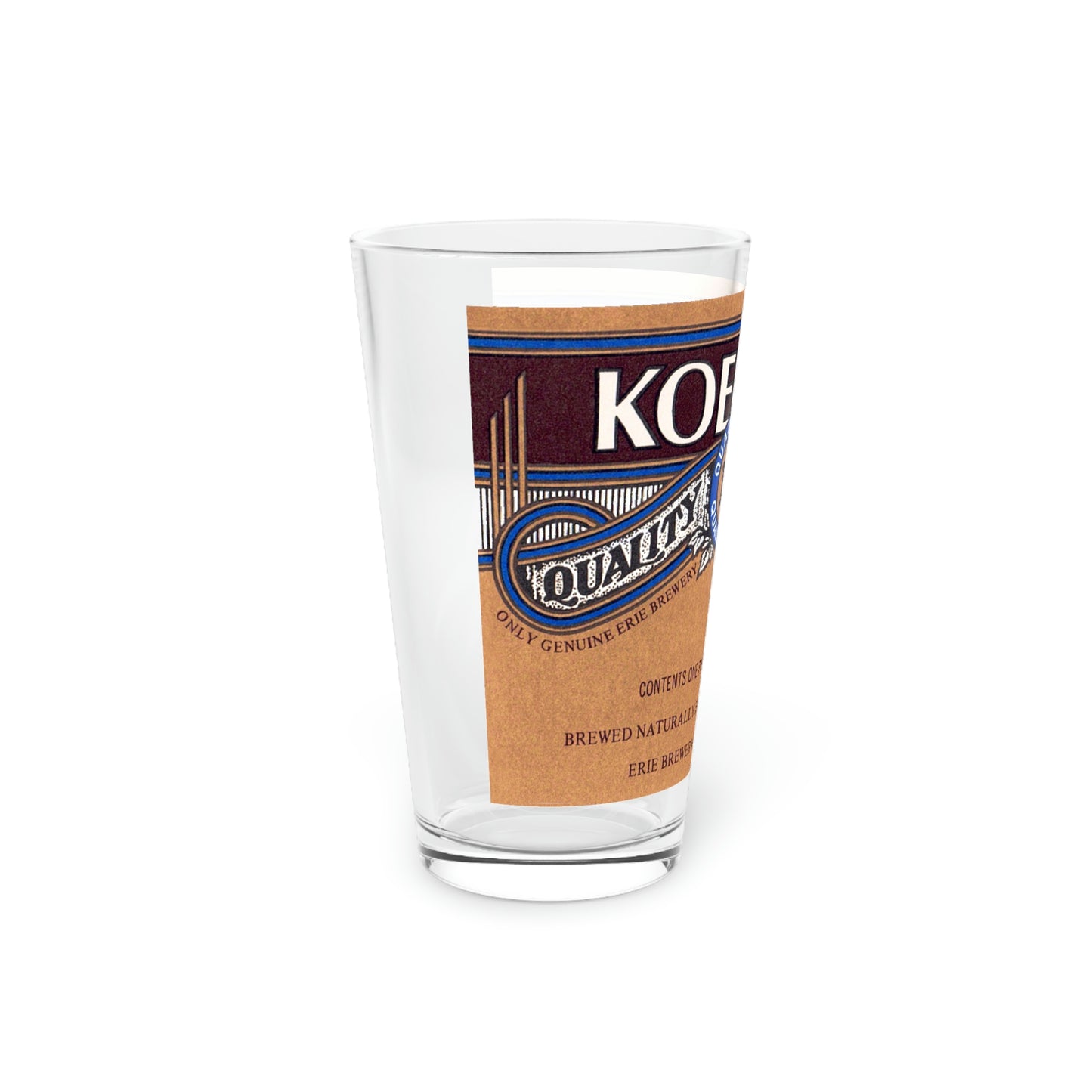 Koehler Beer Pint Glass, The Eagle Erie Brewing Co., Philadelphia Pennyslvania