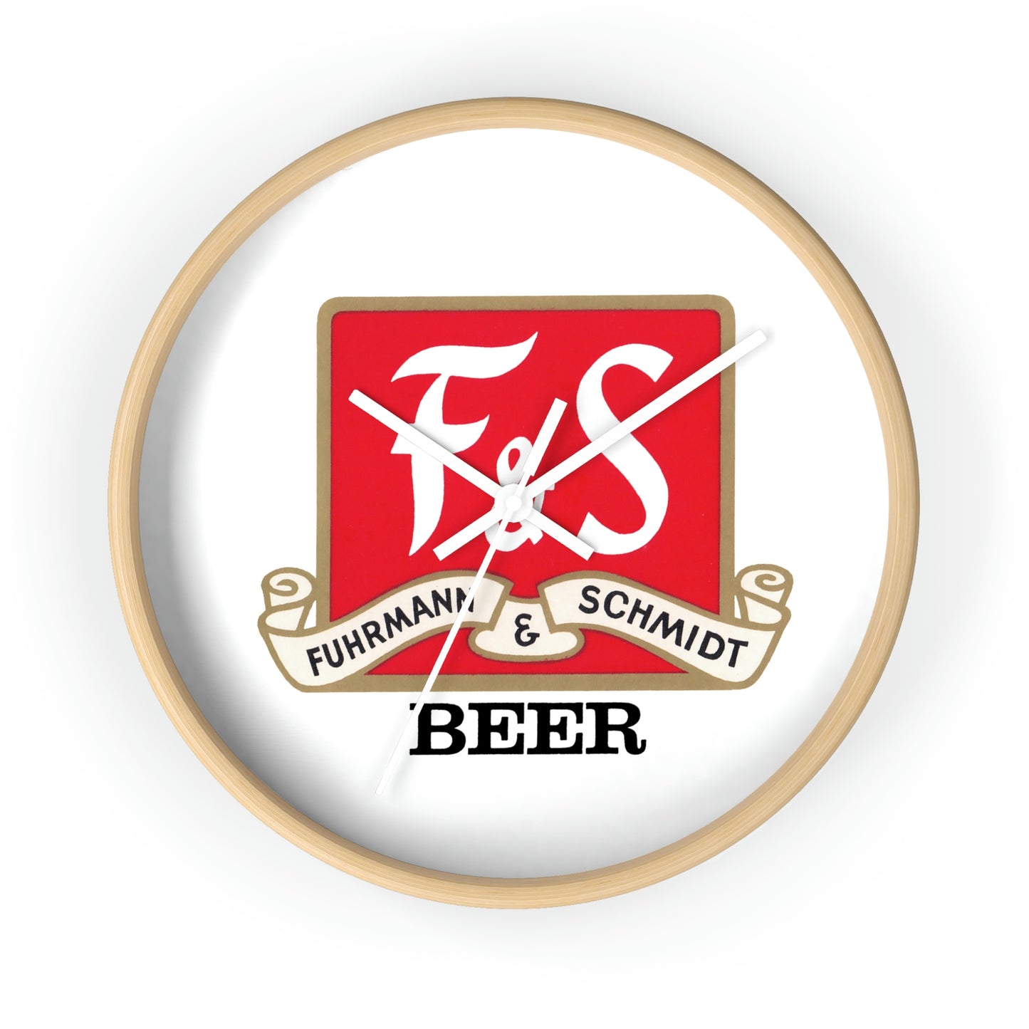 F&S BEER Wall Clock, Historic Fuhrmann and Schmidt Brewery, Shamokin PA, Closed.