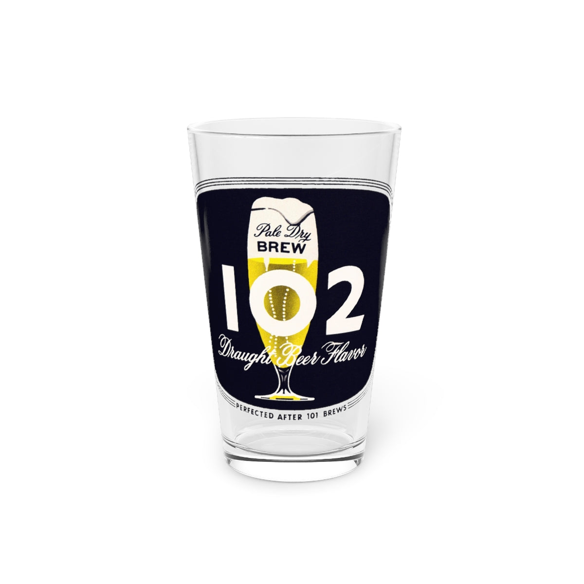 102 Pale Dry Brew Draught Beer, Maier Brewing Co., Los Angeles CA Pint Glass