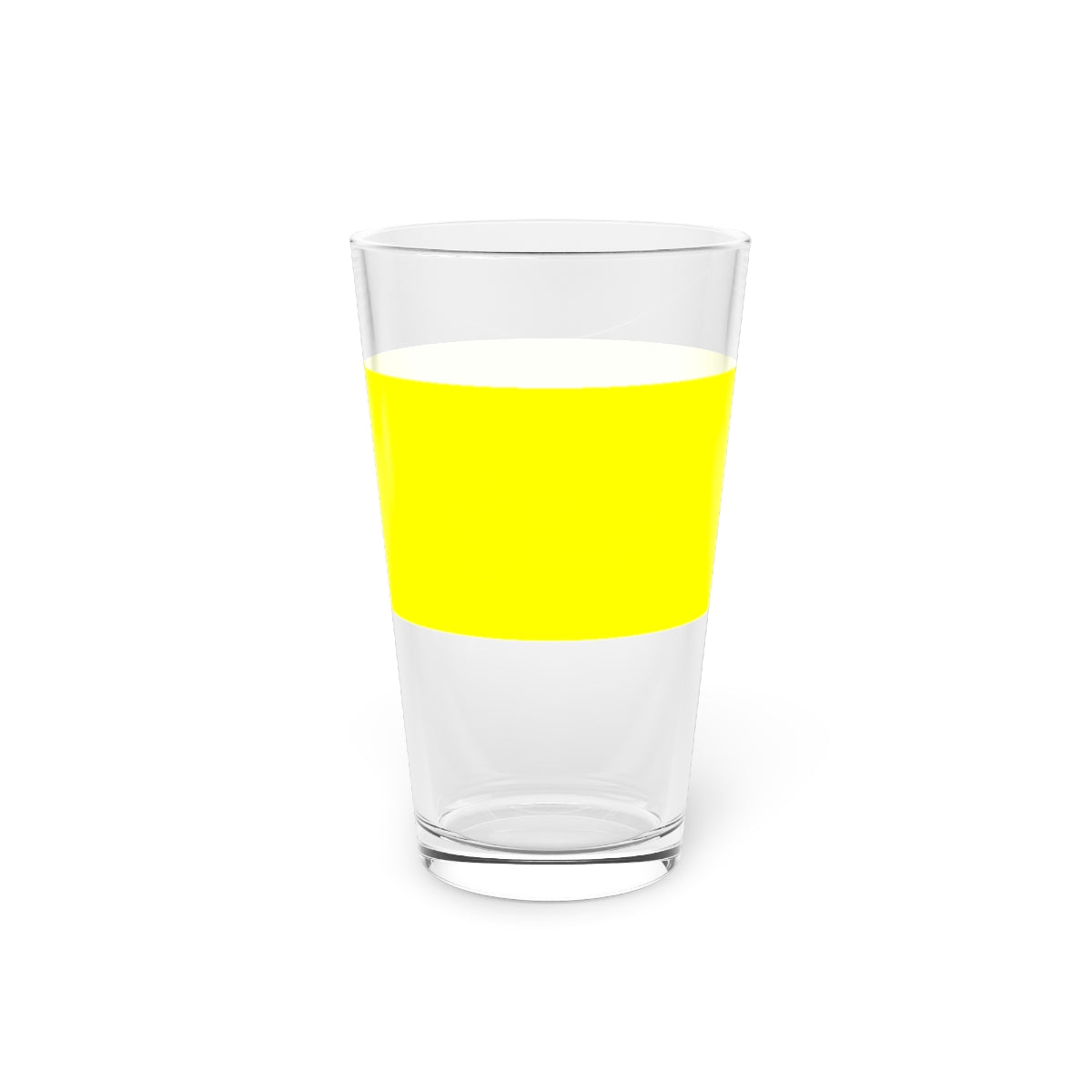 Generic Beer Pint Glass - Traditional Black on Yellow Generic Brand Beer!