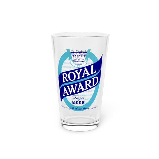 Royal Award Lager Pint Glass, Maier Brewery Retro Beer Label, Los Angeles