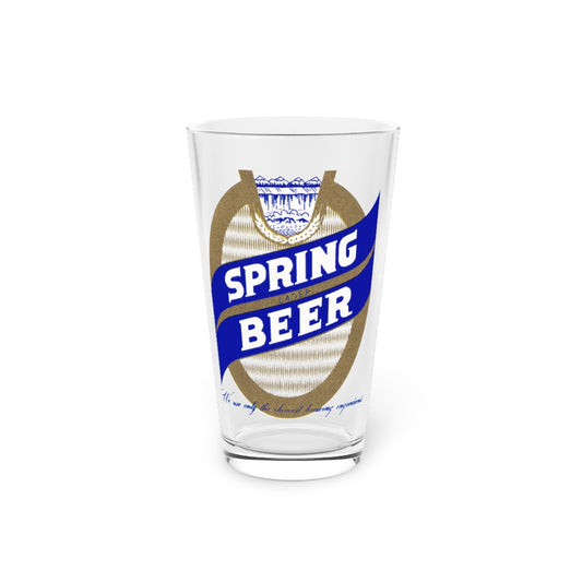 Spring Lager Beer, Maier Brewing Co., Los Angeles CA ~ Retro Label Pint Glass