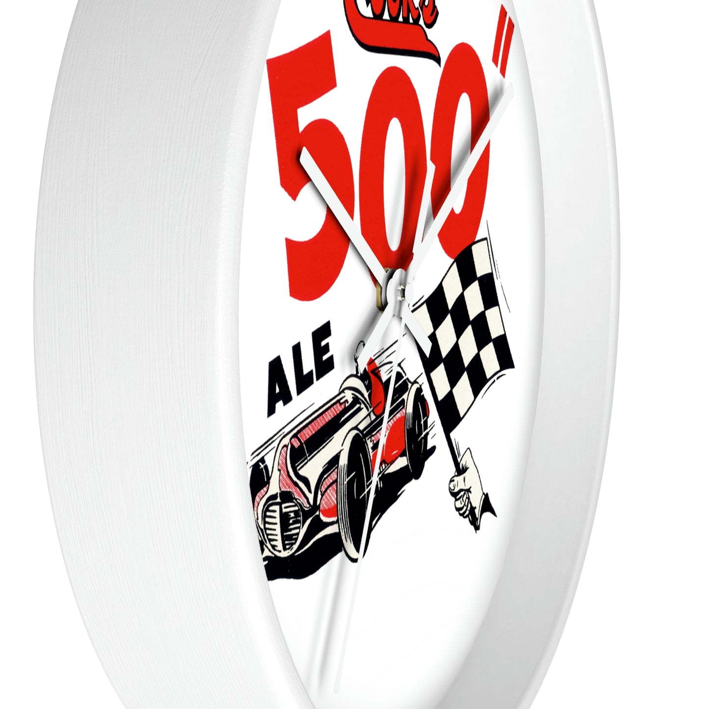 500 Ale Wall Clock, Cooks Brewery, Evansville Indianapolis Indiana, 1950's Racing, Closed Brewery