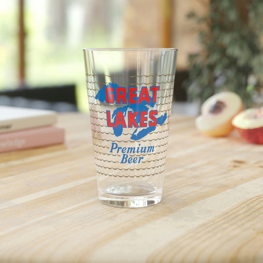 Great Lakes Premium Beer Pint Glass, Schoenhofen-Edelweiss Co, Chicago IL