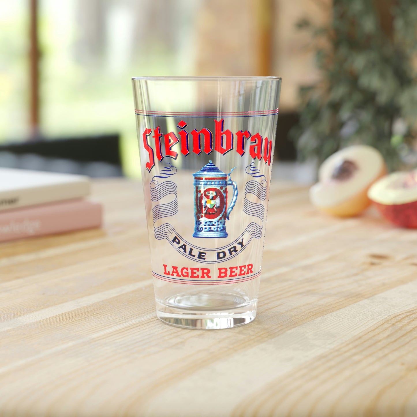 Steinbrau German Lager Beer Pint Glass, Maier Brewing Co., Los Angeles CA