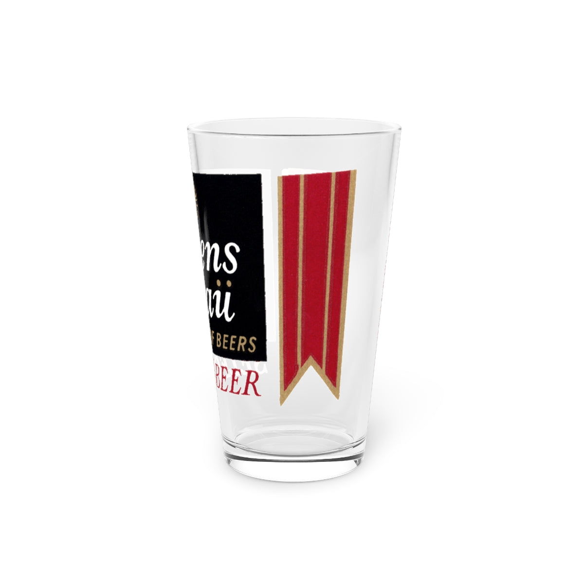 Queens Brau Pint Glass, Queen's City Brewing, Cumberland MD - The Queen of Beers!