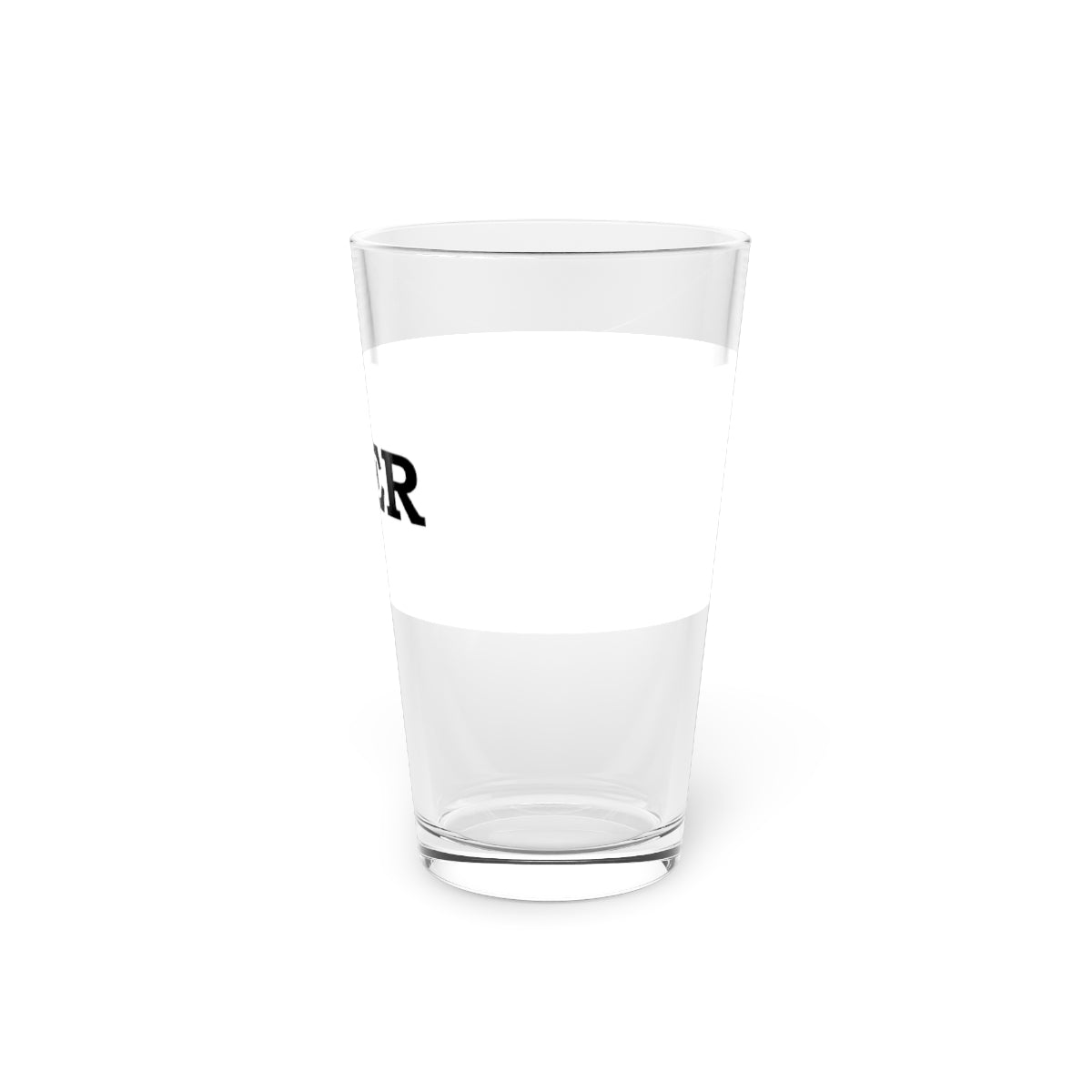 Generic Beer Pint Glass - Traditional Black on White Generic Brand Beer!