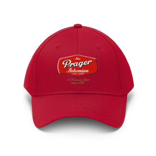 Atlas Prager Bohemian Beer Embroidered Ballcap, Closed Chicago Brewery