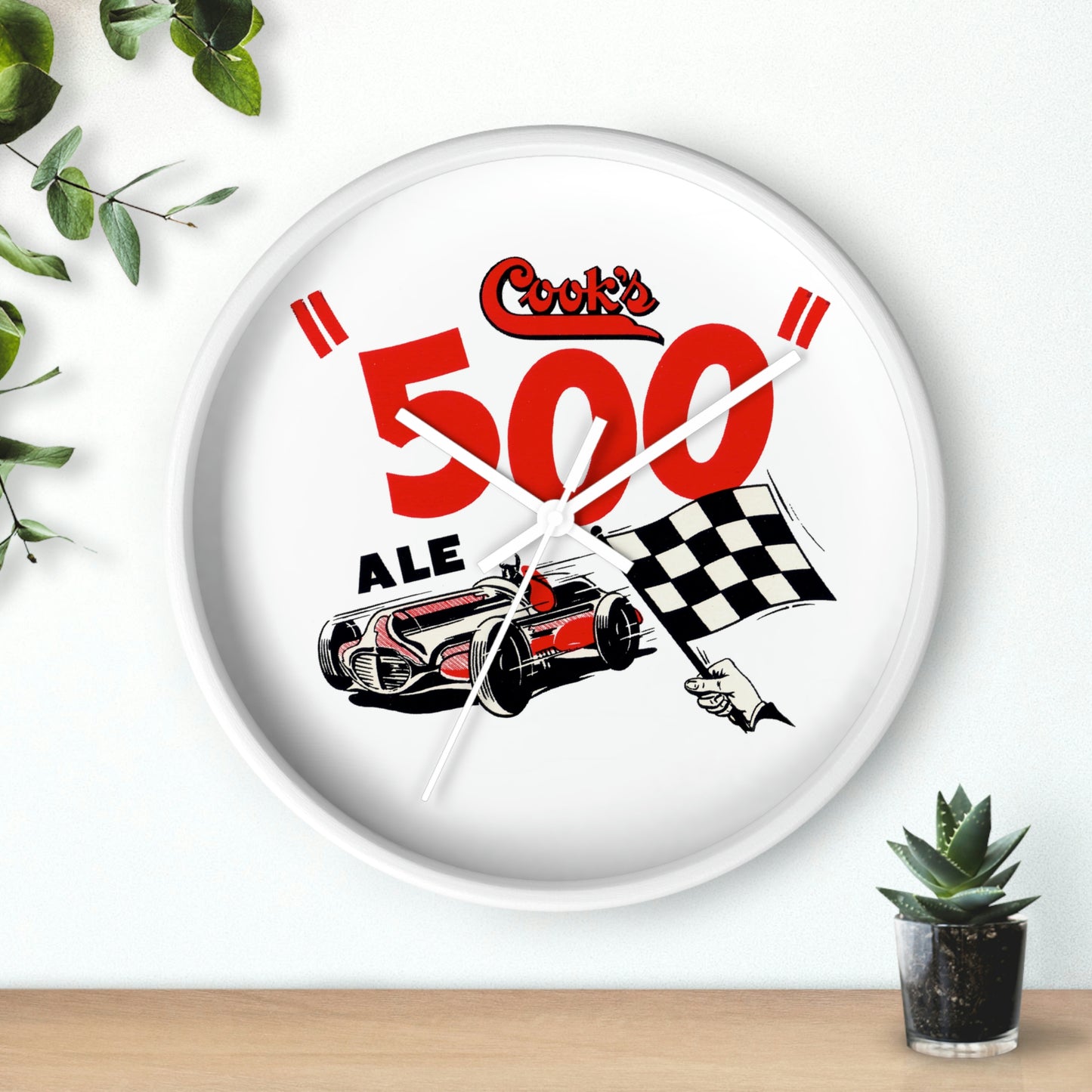 500 Ale Wall Clock, Cooks Brewery, Evansville Indianapolis Indiana, 1950's Racing, Closed Brewery