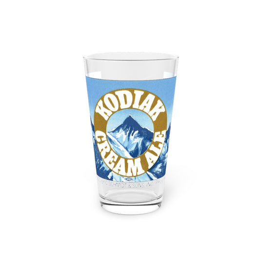 Kodiak Cream Ale Pint Glass, C. Schmidt Brewing, Philadelphia & Cleveland