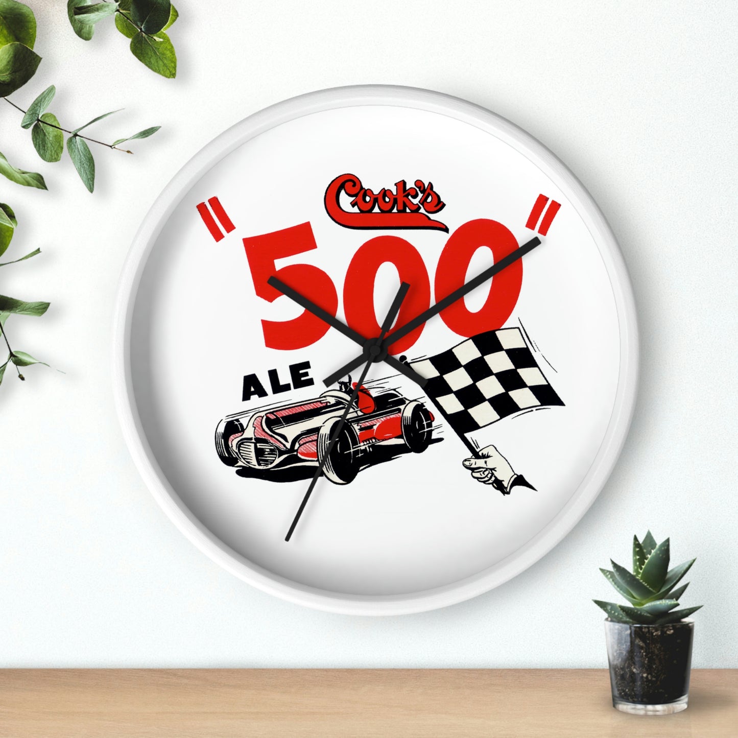 500 Ale Wall Clock, Cooks Brewery, Evansville Indianapolis Indiana, 1950's Racing, Closed Brewery