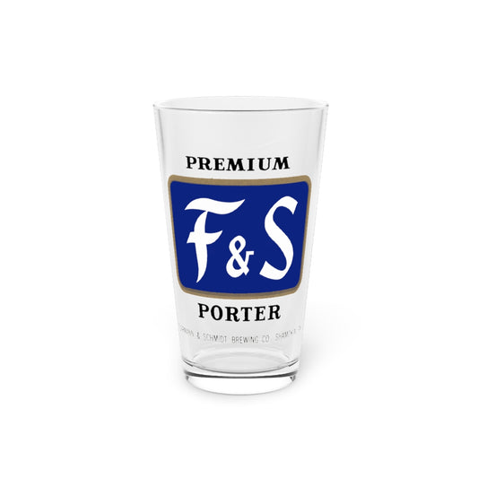 Fuhrmann and Schmidt F&S Porter Pint Glass, Vintage Shamokin PA Brewery