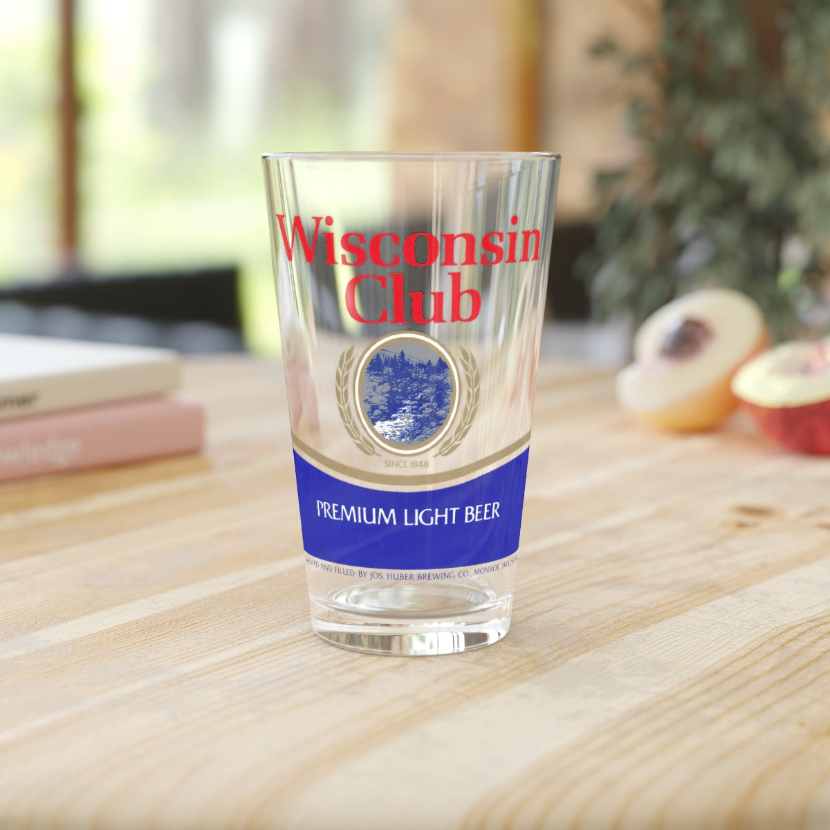 Wisconsin Club Premium Light Beer Pint Glass ~ New from Original Label