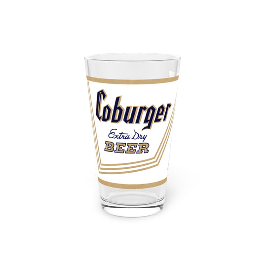 Coburger Extra Dry Beer, Horlacher Brewing, Retro Allentown PA Pint Glass